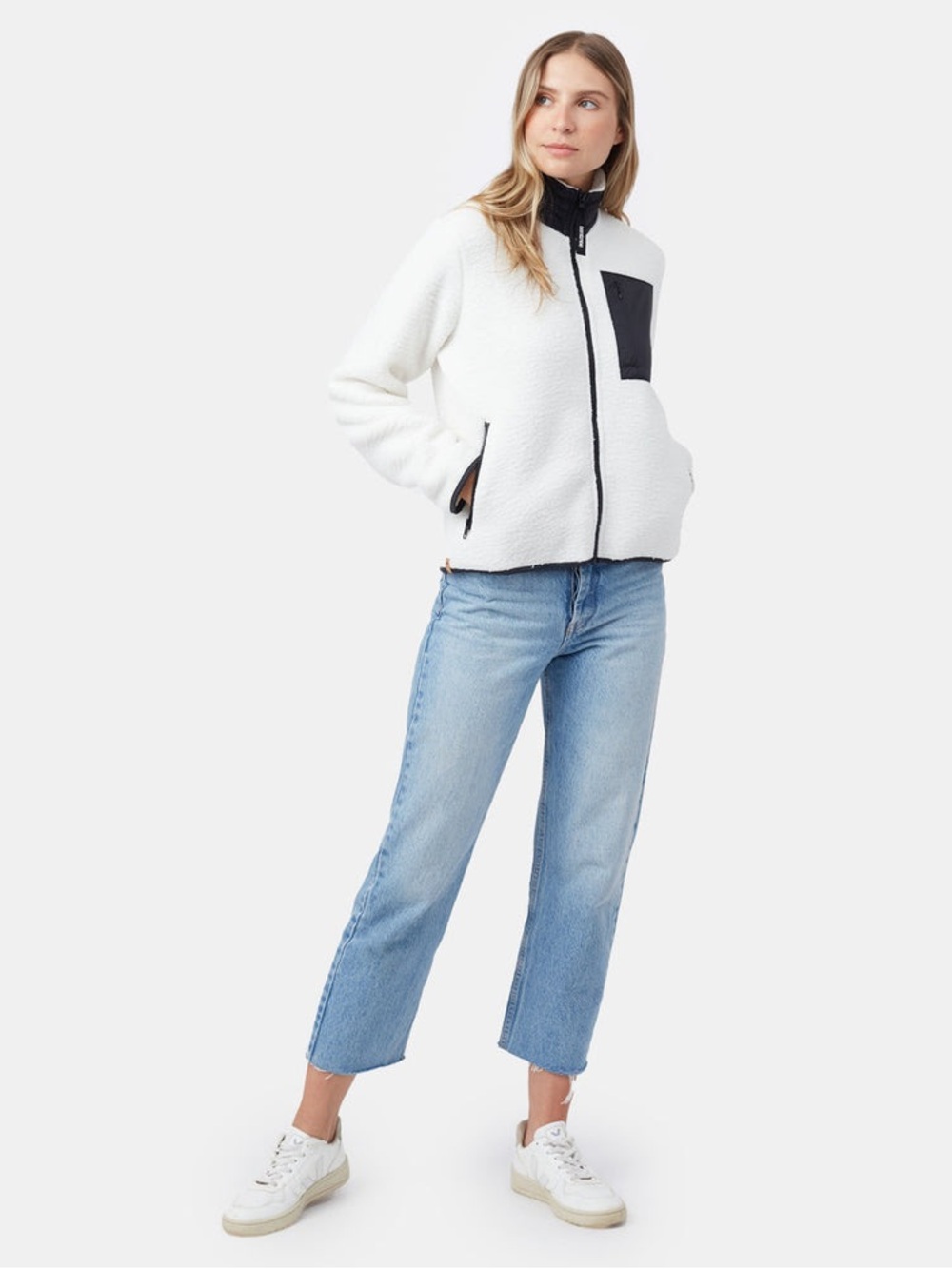 Tentree EcoLoft Zip Jacket, Women's Fleece Sherpa Zip Up sz S